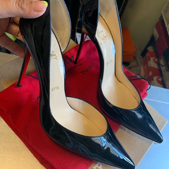 Christian Louboutin | Shoes | Christian Louboutin Iriza Black Patent Heels  | Poshmark